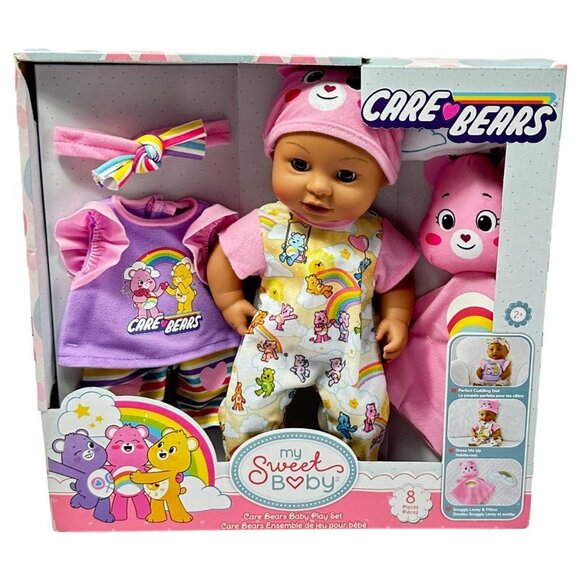 Care Bears Sweetbaby Baby Doll Walmart Exclusive 8 Piece New - Picture 1 of 13